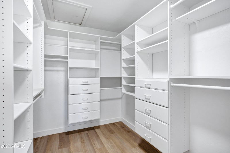 Master suite walk in closet