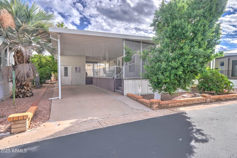 Storage under deck_shade tree at front
