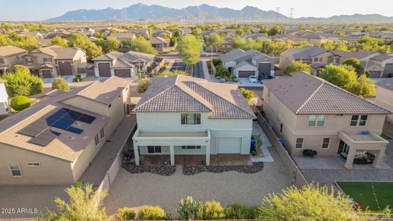 Drone of backyard & mountain views