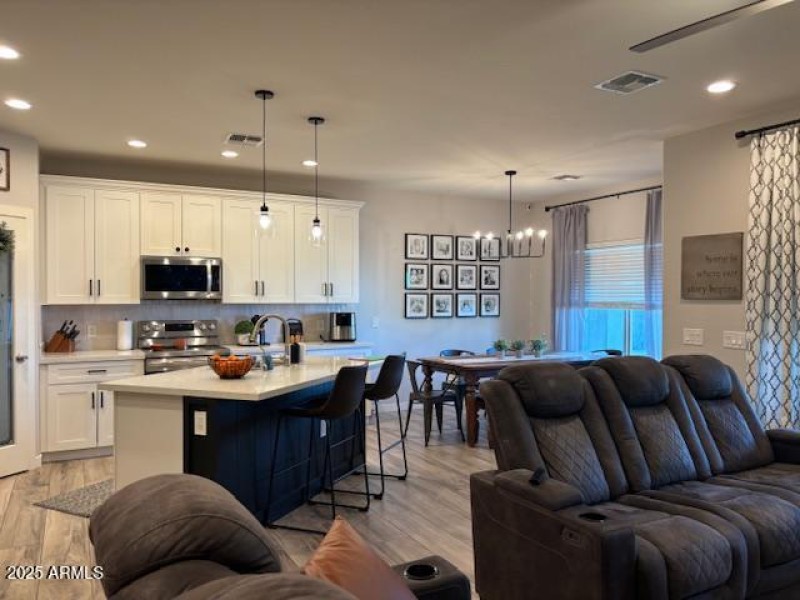 kitchen and great room