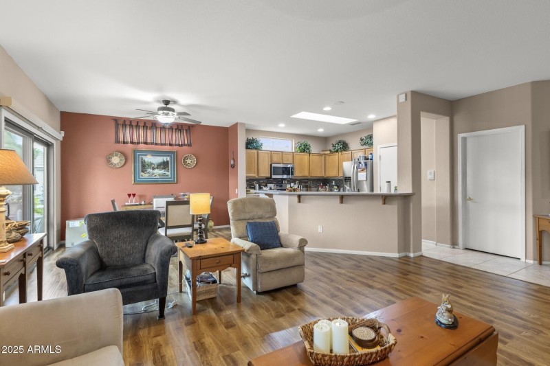 Living Room View to Dining Area