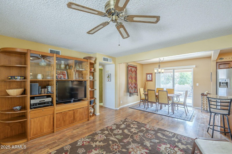 Living Room Open to Dining Area