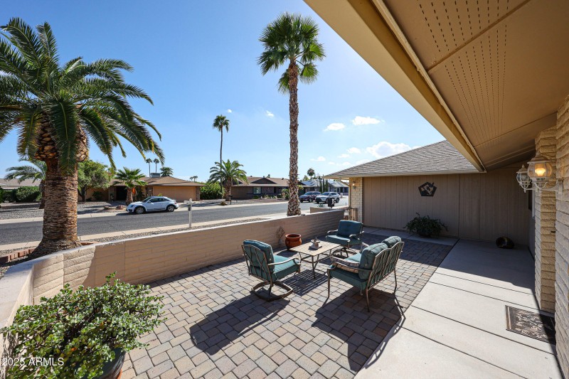 South facing courtyard
