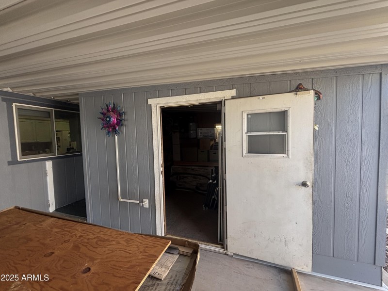 Storage Shed in Carport