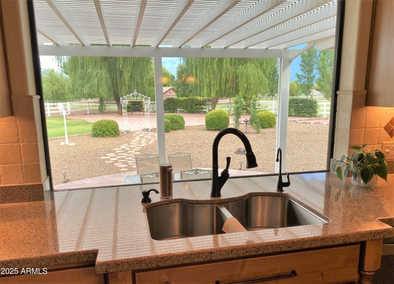 Over looking back yard