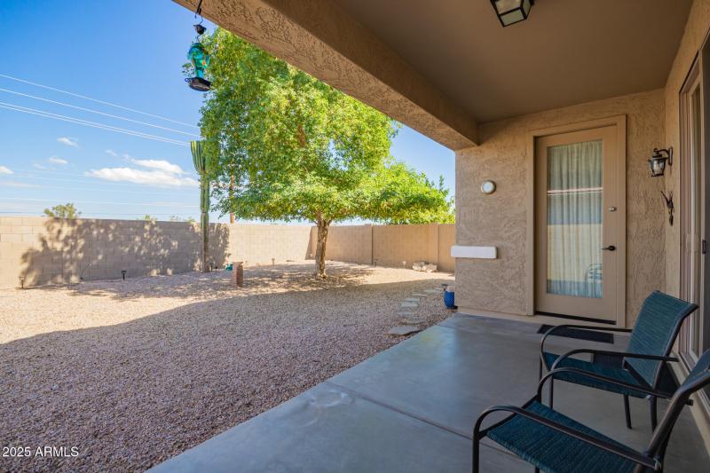 east facing covered patio