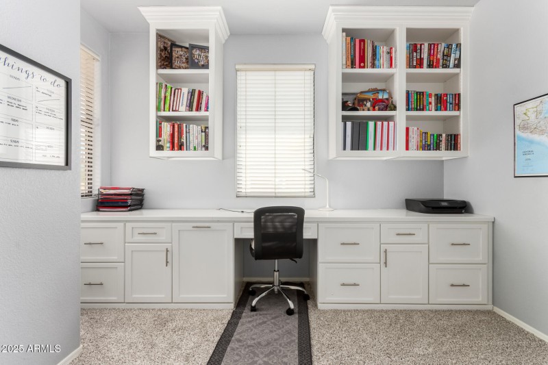 Built-in desk workspace