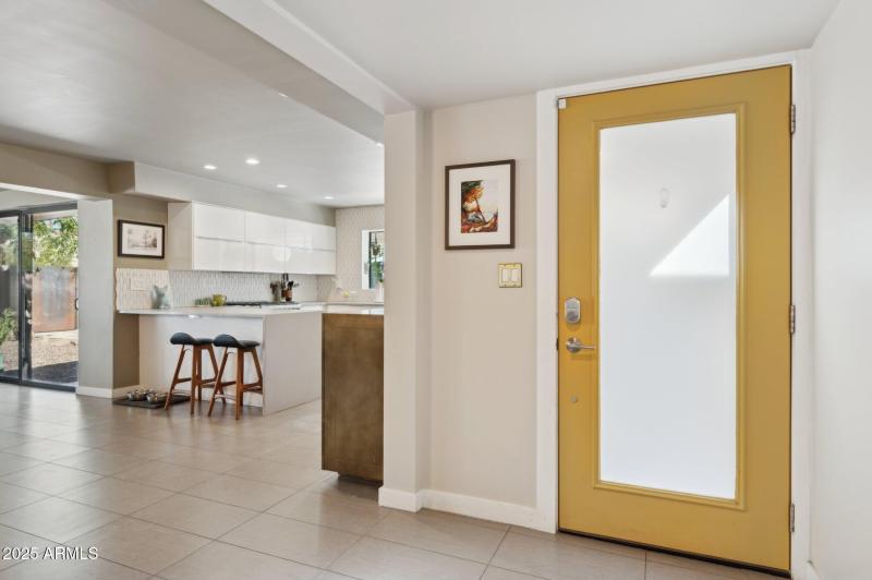 Formal entry opens to living spaces