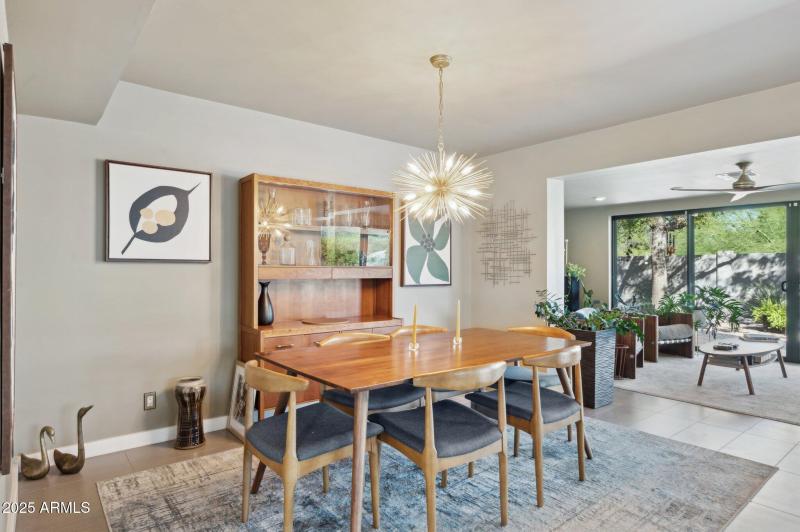 Dining room offers versatility