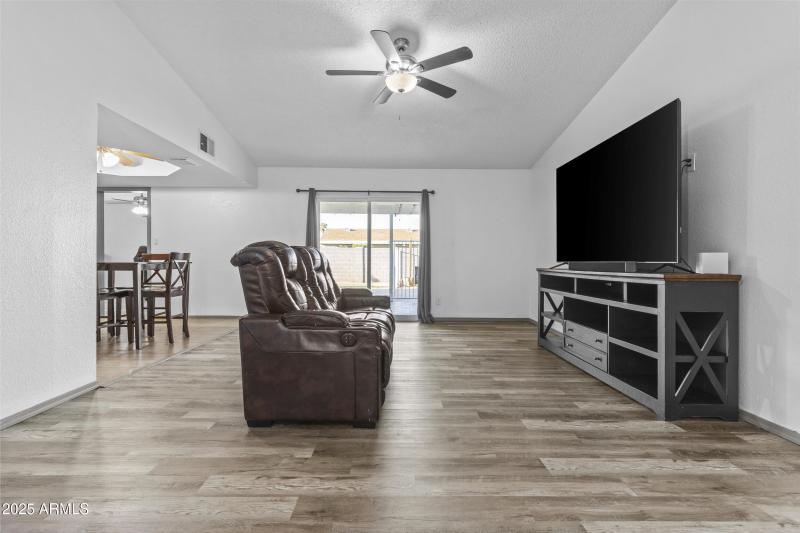 Great room looking toward backyard