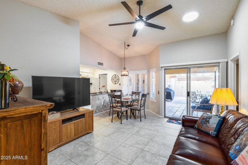 Vaulted ceilings with solar tube