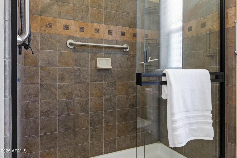 Updated primary walk-in shower