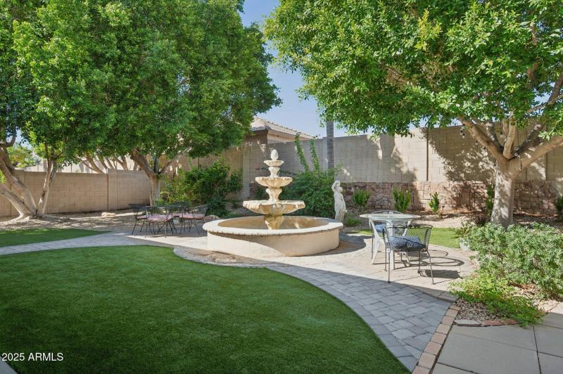Backyard with Fountain
