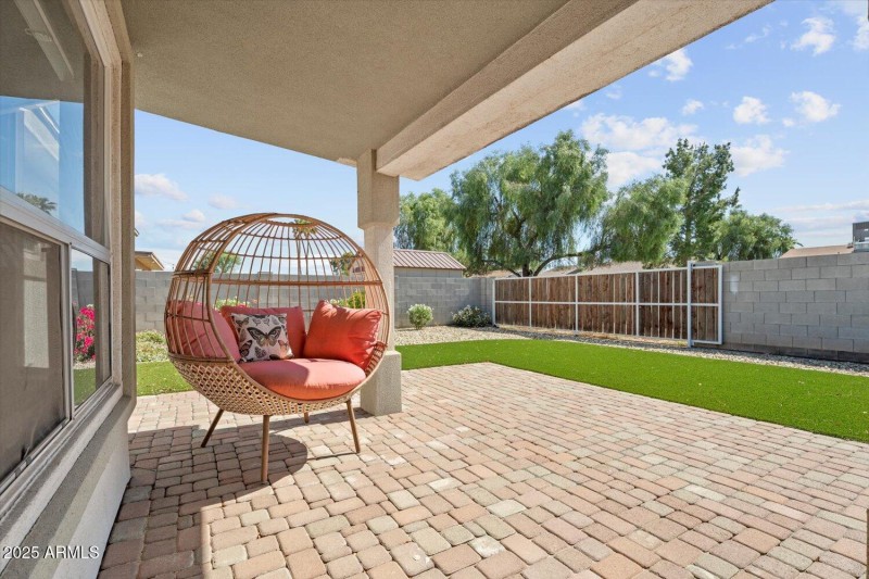 Large expanse of pavers