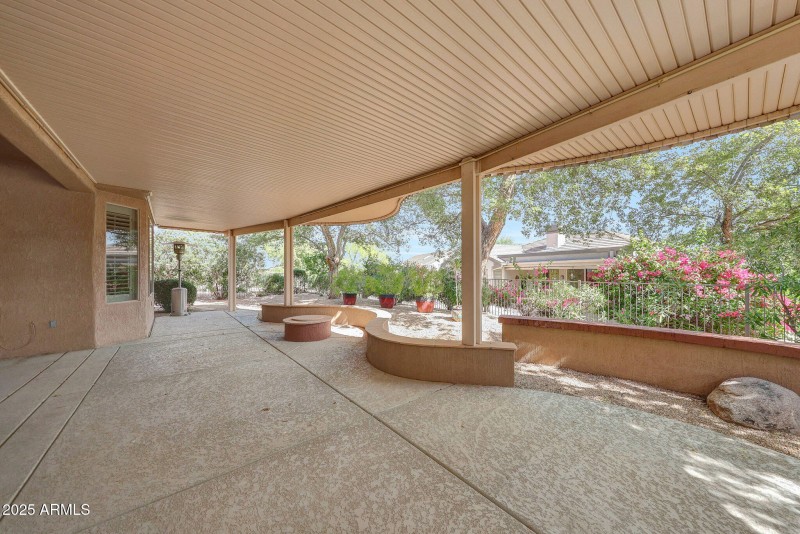 Extended back covered patio