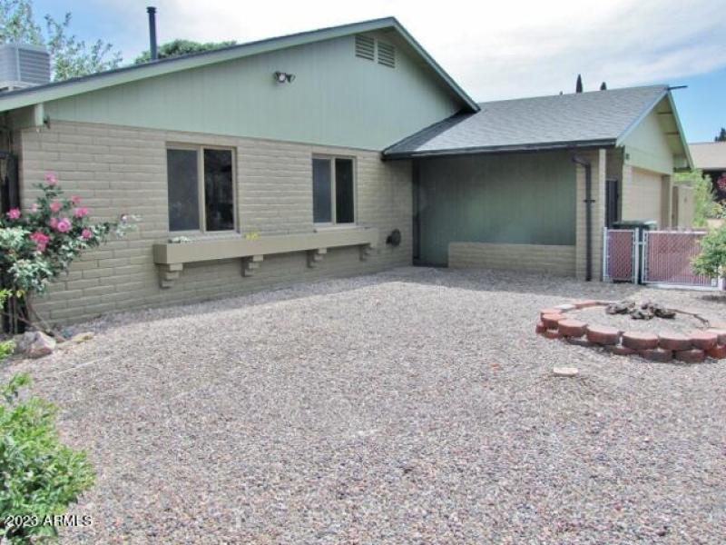 Front yard inside fence