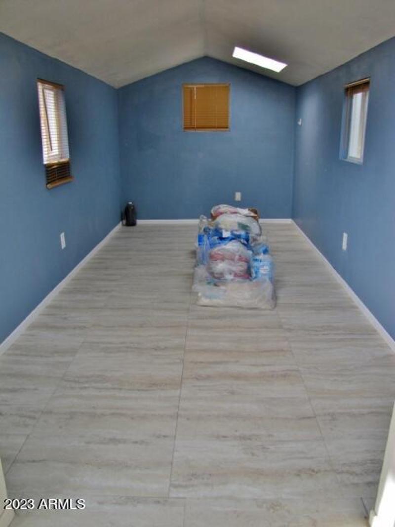 Storage shed interior