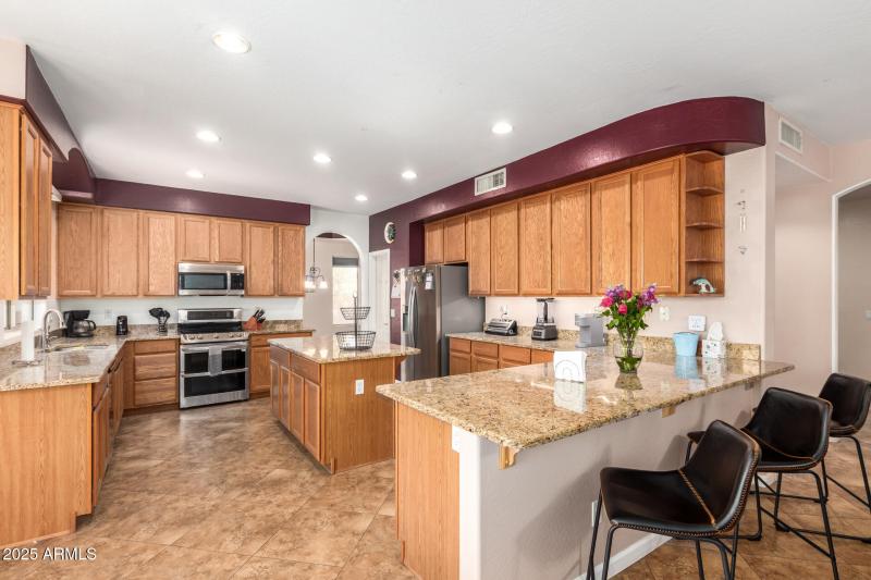 Kitchen island and granite