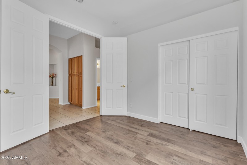 DBL DOORS AT DEN W/NEW FLOORING