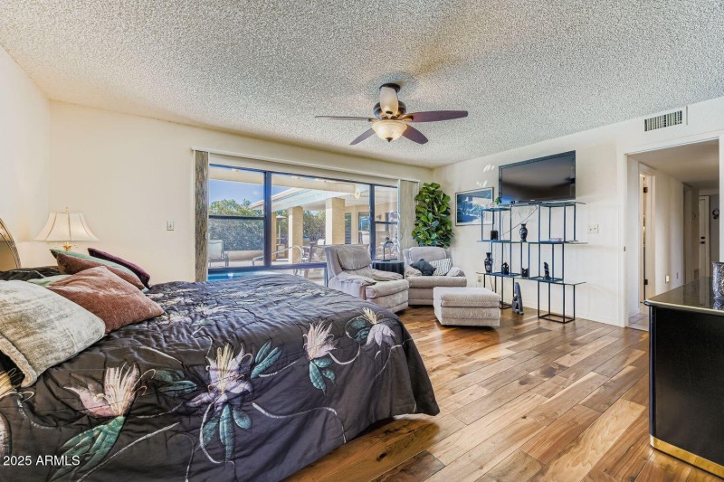 Master Bedroom w Pool Views