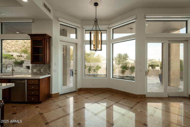 Kitchen to Patio w/ Mountain Views