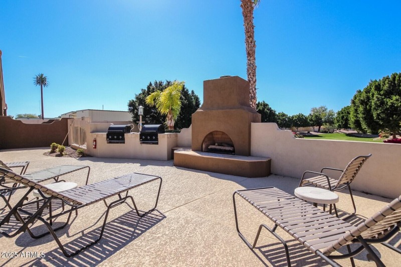 Grill & Fireplace Area
