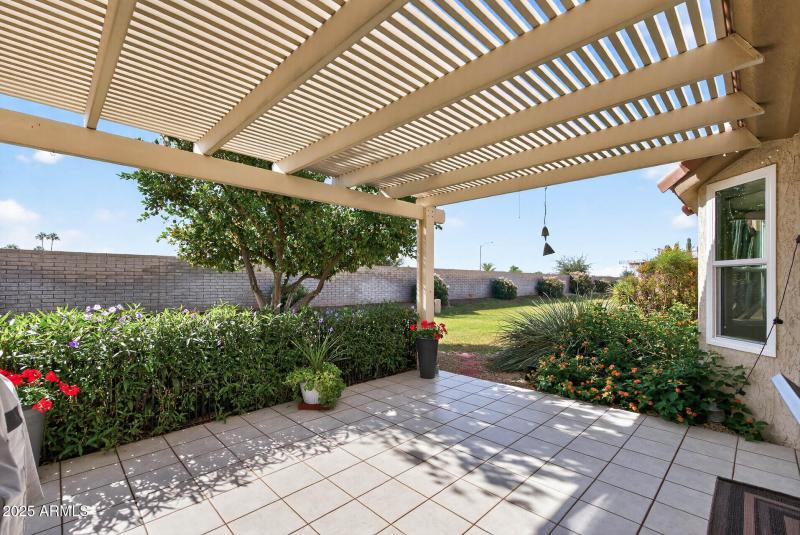 Tiled patio