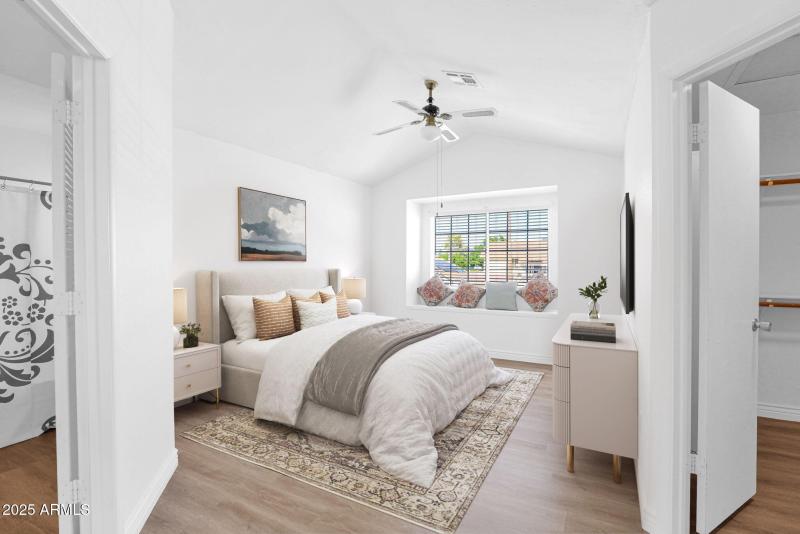 primary bedroom furnished