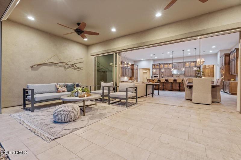 All tiled extended patio