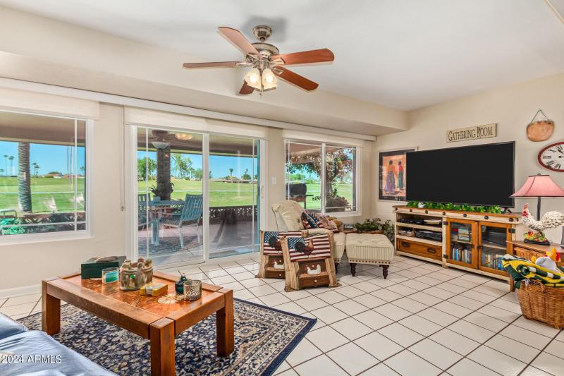 Family room w/tons of light