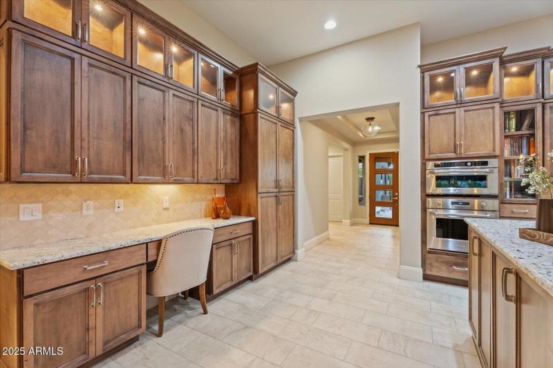Writing desk in kitchen
