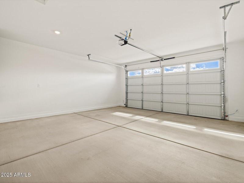 Garage with Opener View !