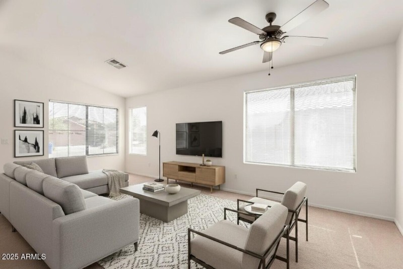 Living Room Virtual Staging