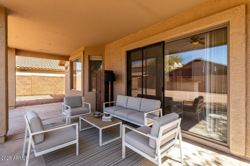 Covered Back Patio Virtual Staging