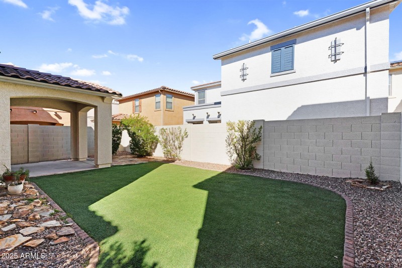 Backyard — Lawn & Covered Patio