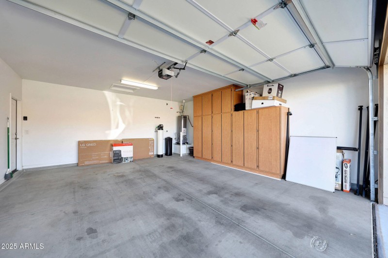 Garage with Attached Cabinets