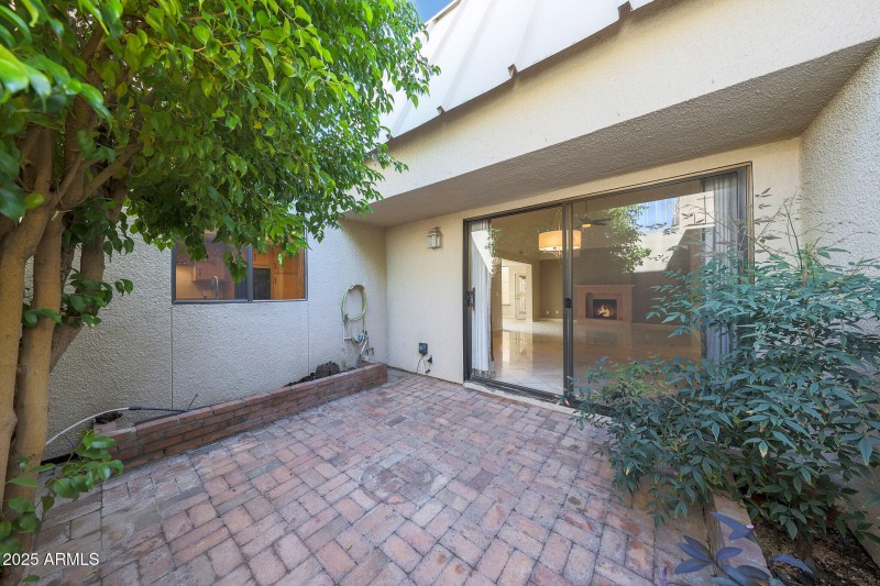 Patio outside dining area