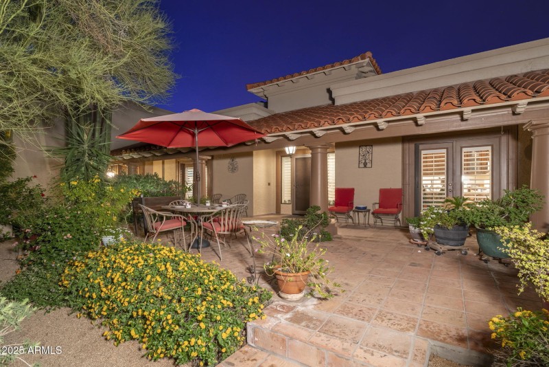Gated front Courtyard assures privacy