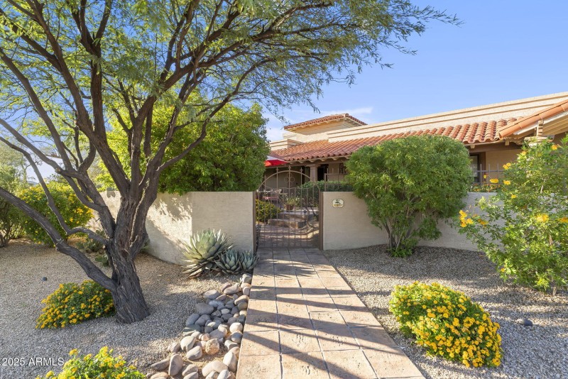 Approaching main gated Front Courtyard