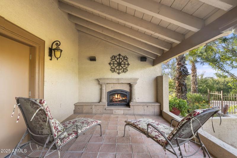 Fireplace near pool/spa/ waterfalls