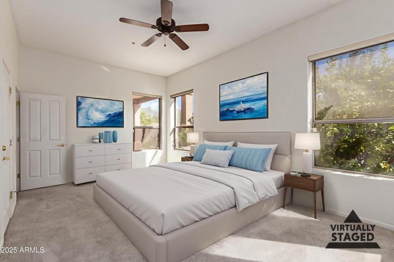 Virtually Staged Primary Bedroom