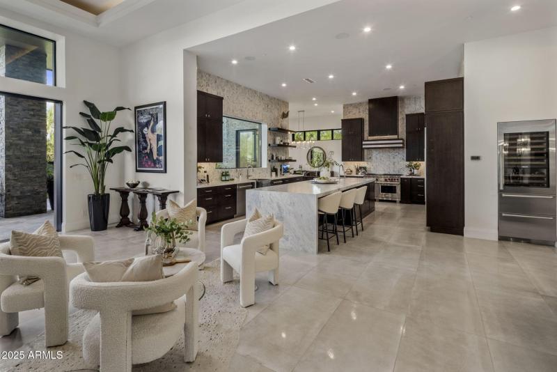 Wine Lounge overlooking kitchen