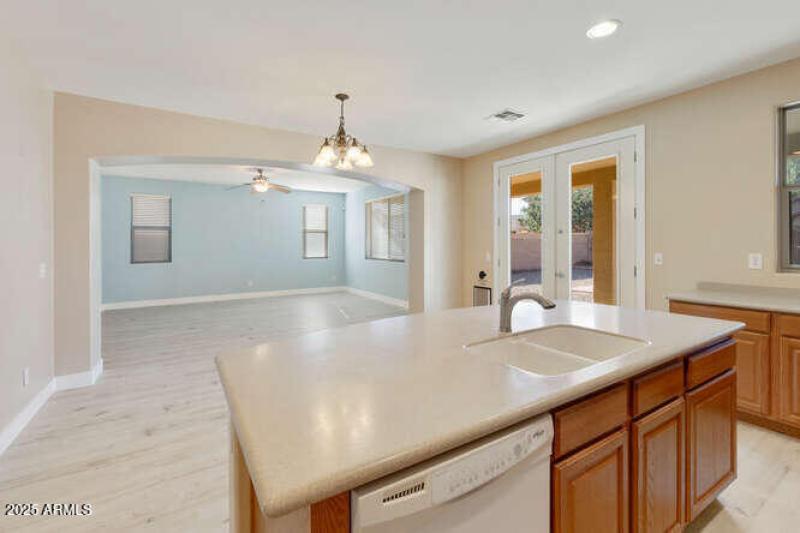 Kitchen View of Dining/Great Room