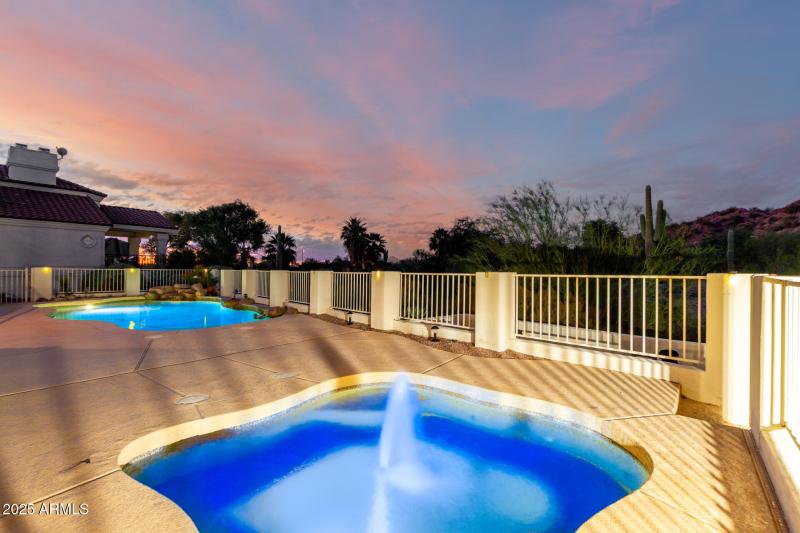 Pool and spa for entertaining