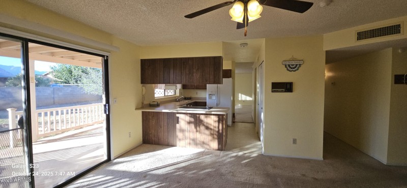 Family Room view of kitchen and hall 2
