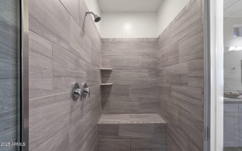 Walk-in Shower With Custom Tile Surround