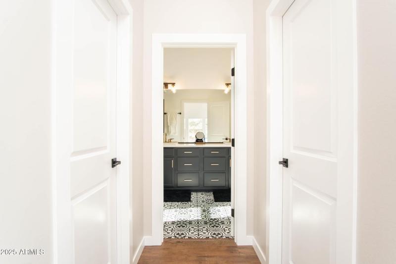 Primary Suite into Primary Bathroom