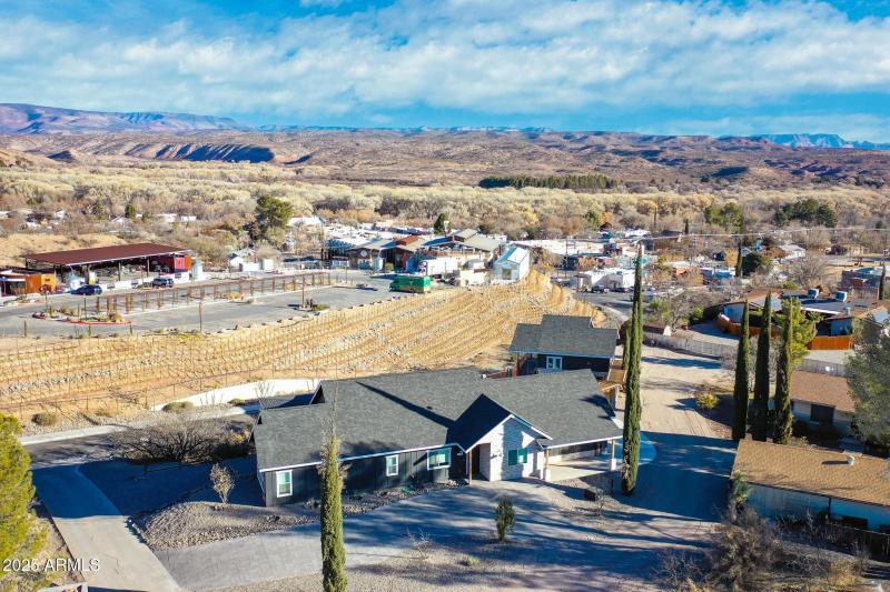 Aerial From Front of Home Toward Merkin