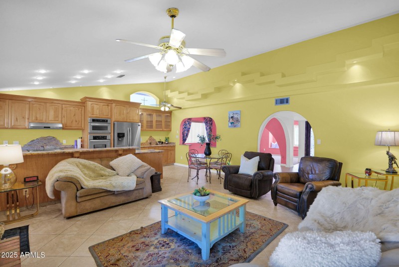 Family Room looks to Kitchen