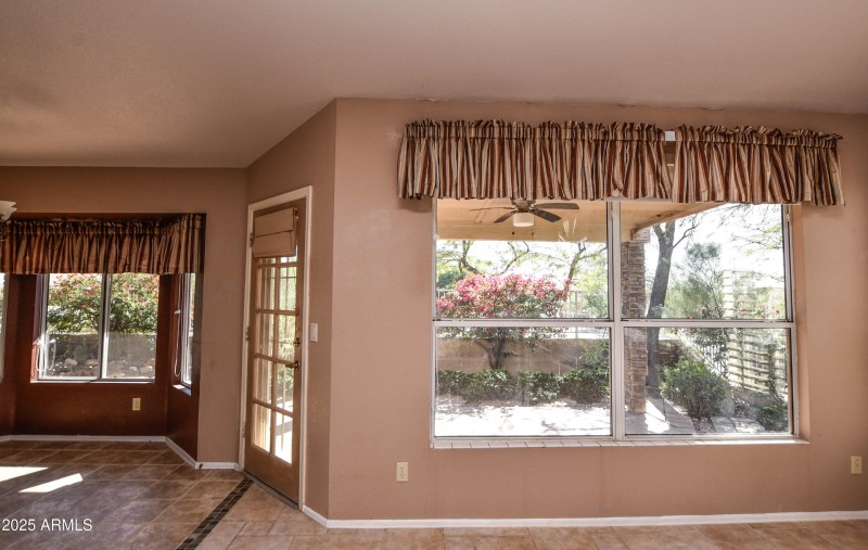 BACKYARD VIEW FROM LIVING ROOM